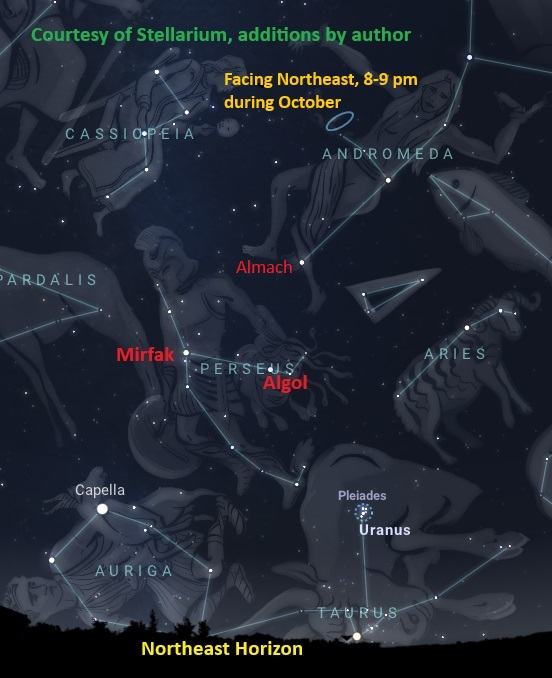 A computer-generated image of the night sky with lines drawn through some groupings of stars