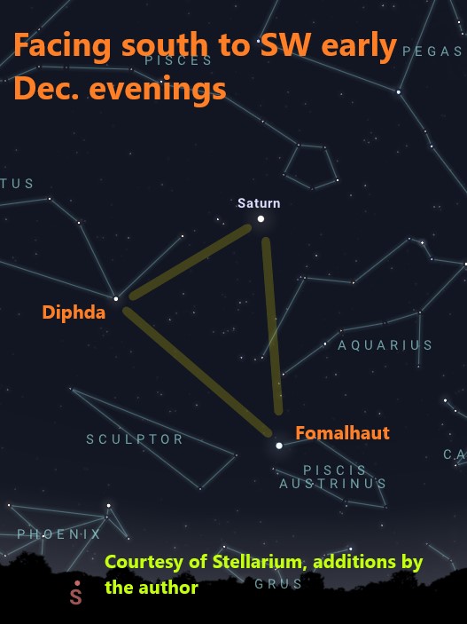 Map of the night sky, with white dots on a dark background.