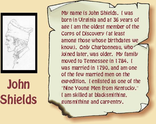 Drawing of John Shields.