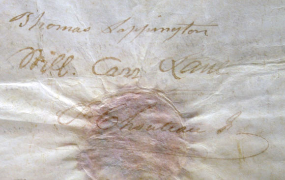 Signatures on Old Courthouse deed