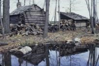 crude log cabin