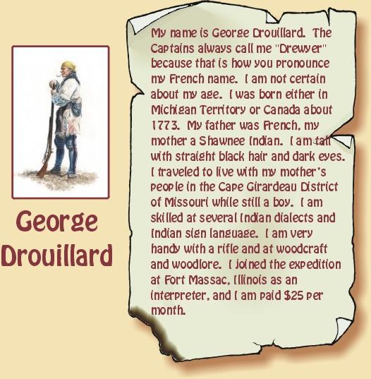 Painting of George Drouillaird Painting of George Drouillaird