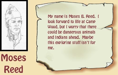 Drawing of Moses Reed. Drawing of Moses Reed.