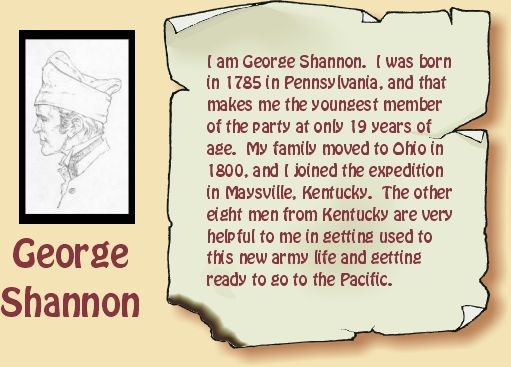 Drawing of George Shannon. Drawing of George Shannon.