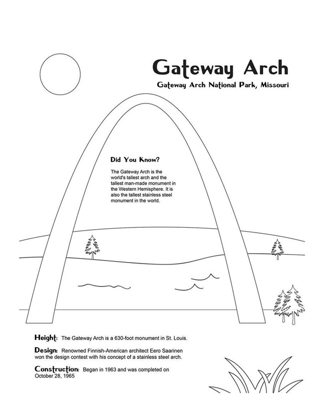 Arch coloring page