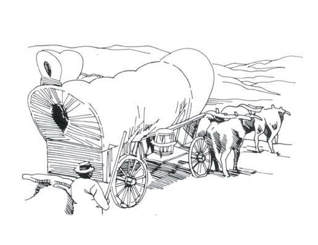 Covered Wagon coloring