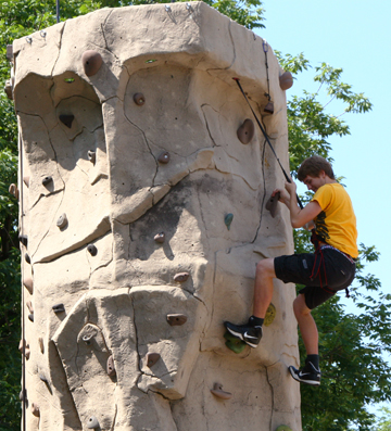 Rock climbing wall