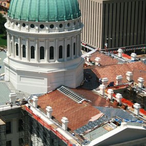 new cooper roof being installed