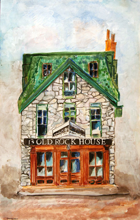 Old Rock House watercolor