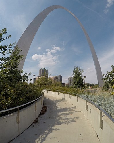 Ramp leading up to the Gateway Arch grounds