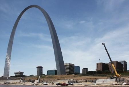 Construction North end of Arch grounds