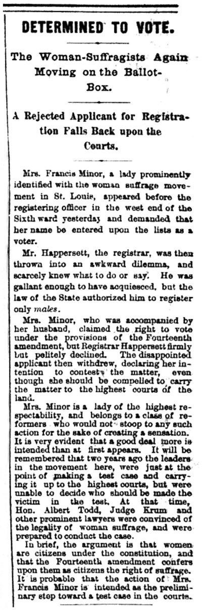 Old Newspaper clipping of Determined to Vote