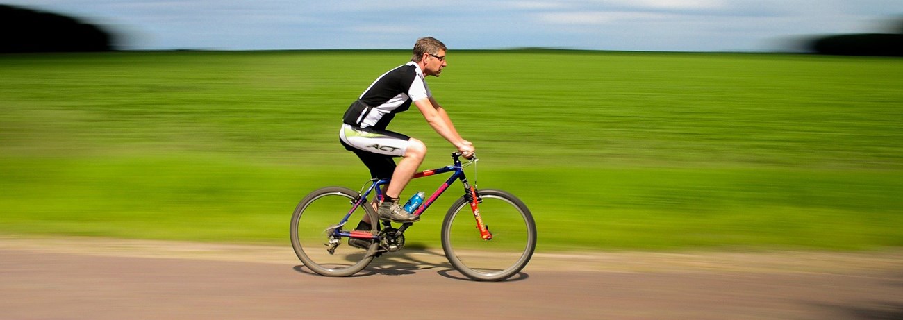 lone cyclist