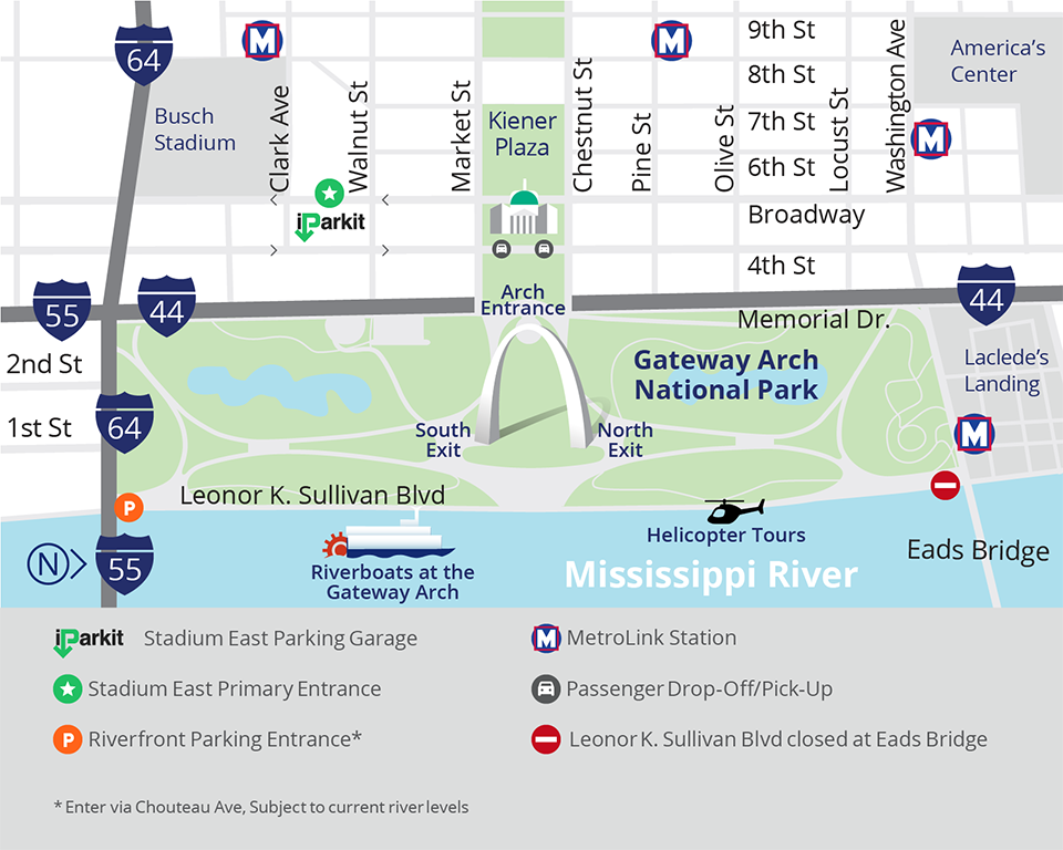 Map of Downtown St. Louis