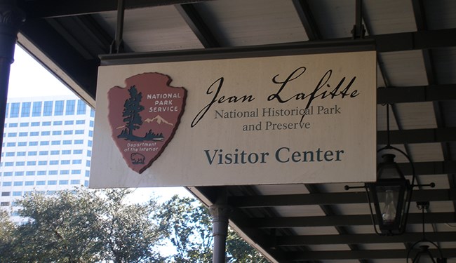 Sign that says Jean Lafitte Visitor Center