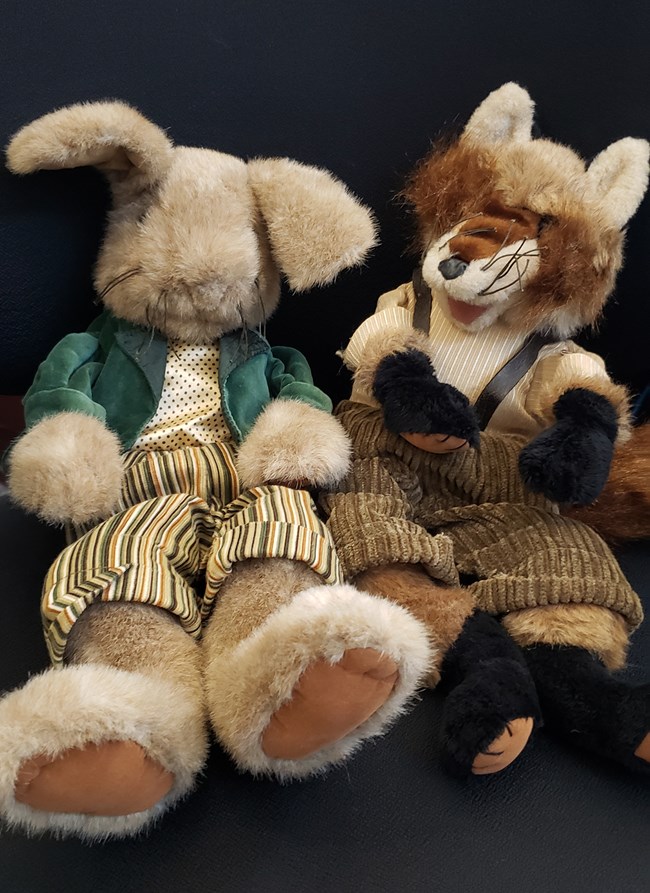 Fox and Rabbit Puppets