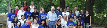 President Carter with Carter Center Interns on annual visit to Boyhood Farm