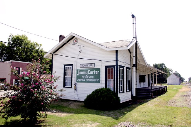 A view of Plains Depot from the east.