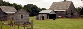 Blacksmith shop and barn at Boyhood Farm Blacksmith shop and barn at Boyhood Farm