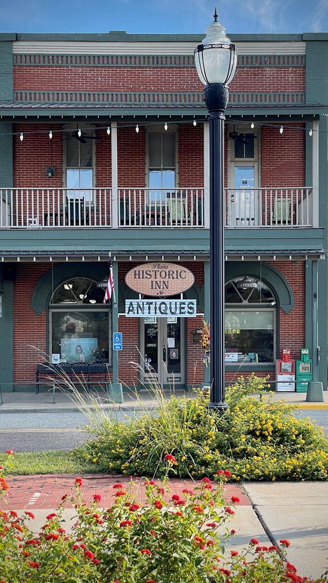 The Plains Inn and Antiues Mall in downtown Plains.