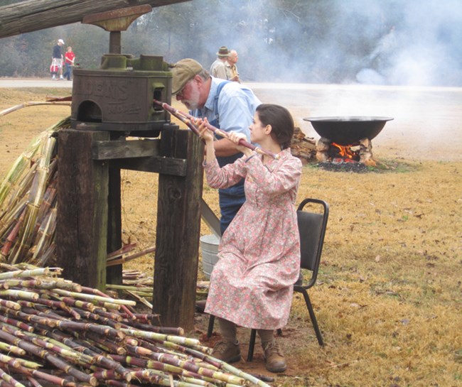Making syrup the old fashioned way. Making syrup the old fashioned way.