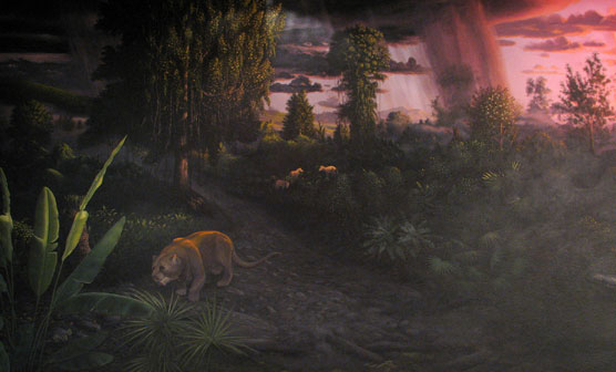 Image of a mural of the Clarno Nutbeds.