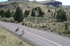Image of people riding bicycles at Clarno. Image of people riding bicycles at Clarno.