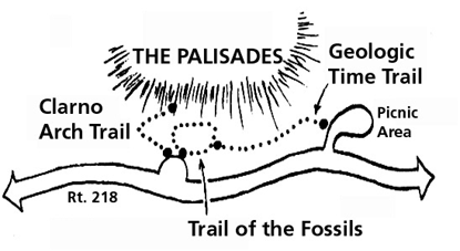 Image of the trail map at Clarno. Image of the trail map at Clarno.