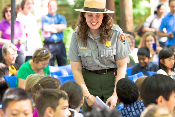 Ranger and children