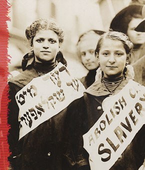 Child laborers protest their working conditions.