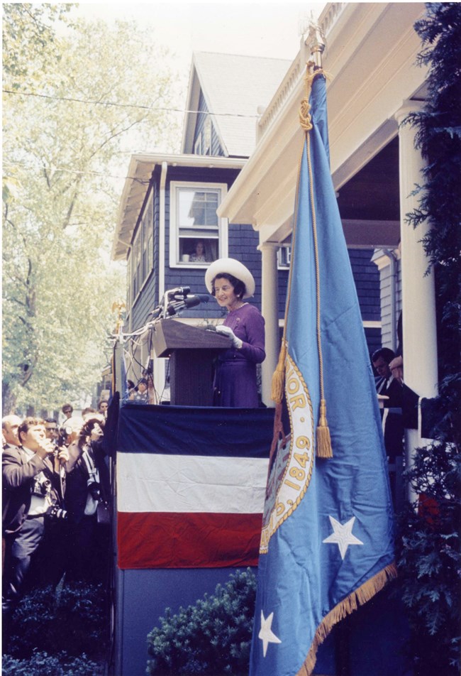 Rose Kennedy at lectern_ab Rose Kennedy at lectern_ab