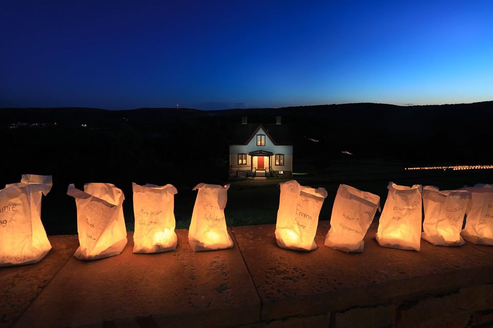 May 31 Luminiaries with the Unger House in the background