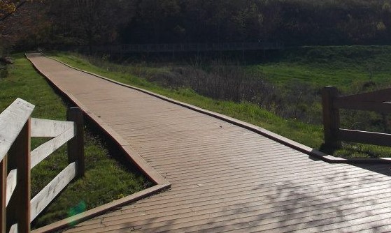 Walkway material on the North Abutment