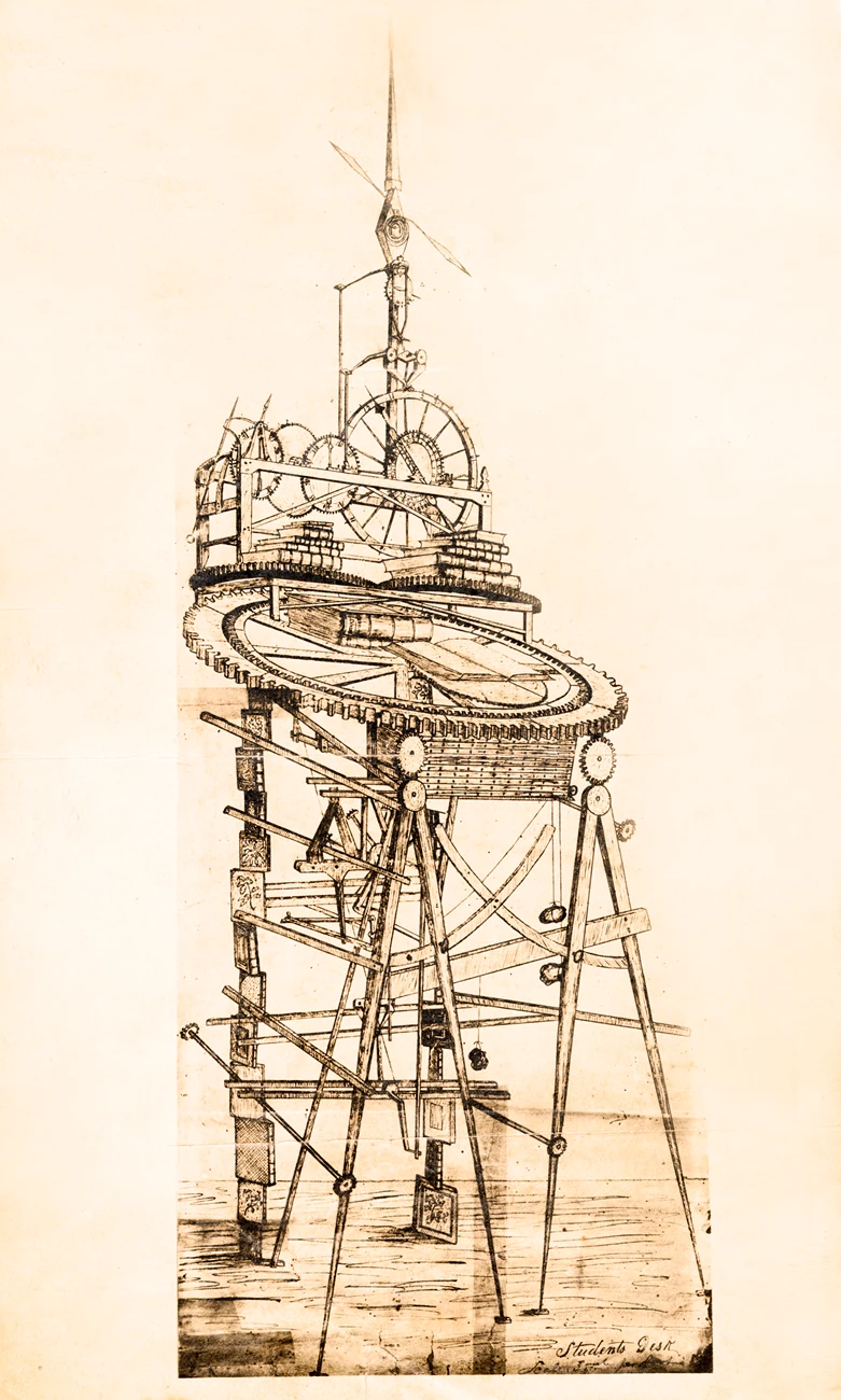 Illustration of an unknown John Muir invention.