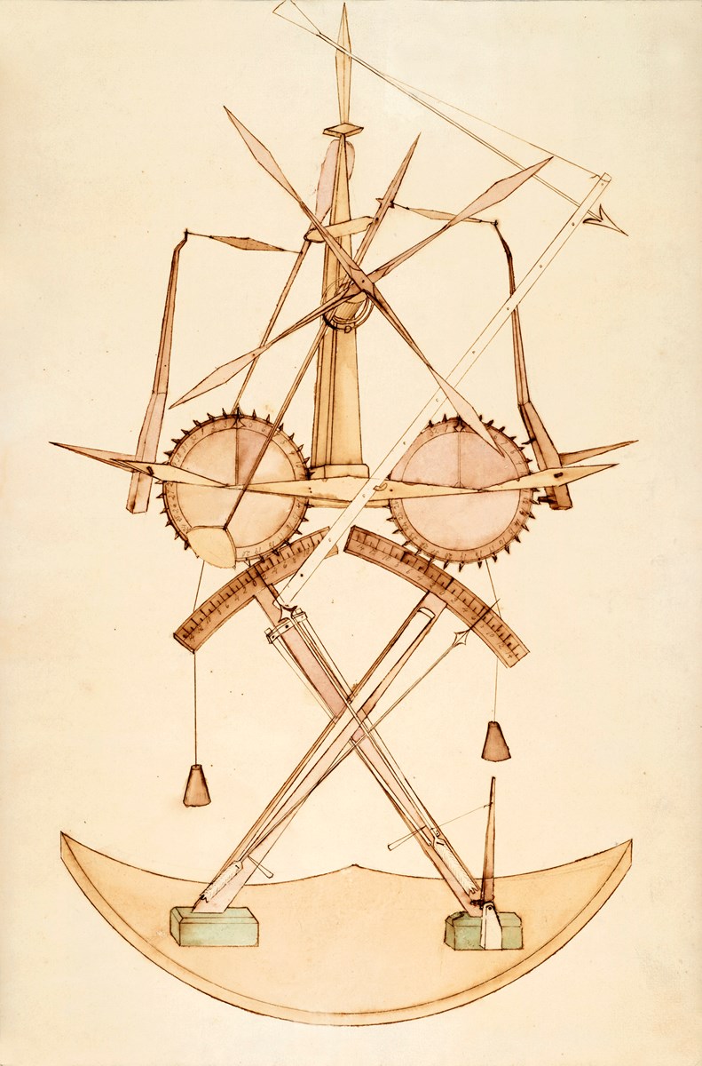 Illustration of an unknown John Muir Invention.