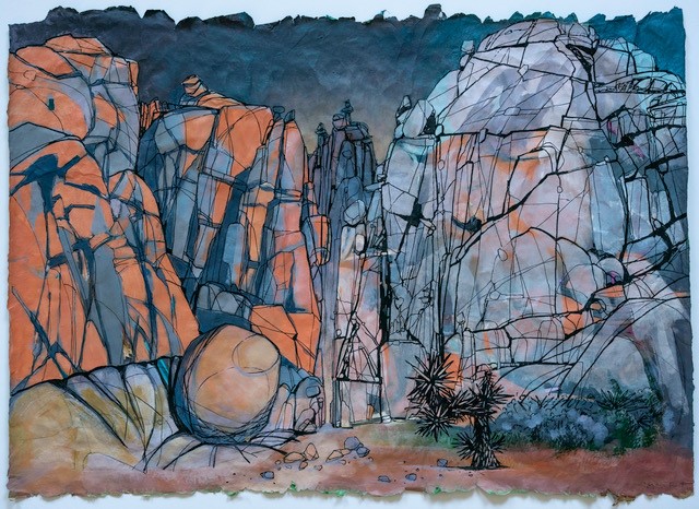 Black Rock Art Gallery Artists A multimedia painting of large rock formations