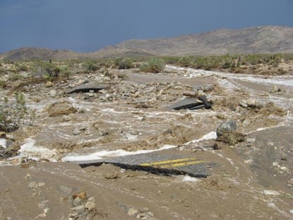 Flood damage to park Route 12