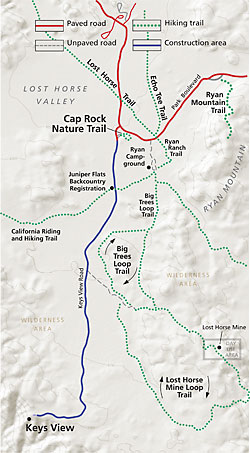 map of Keys View Road