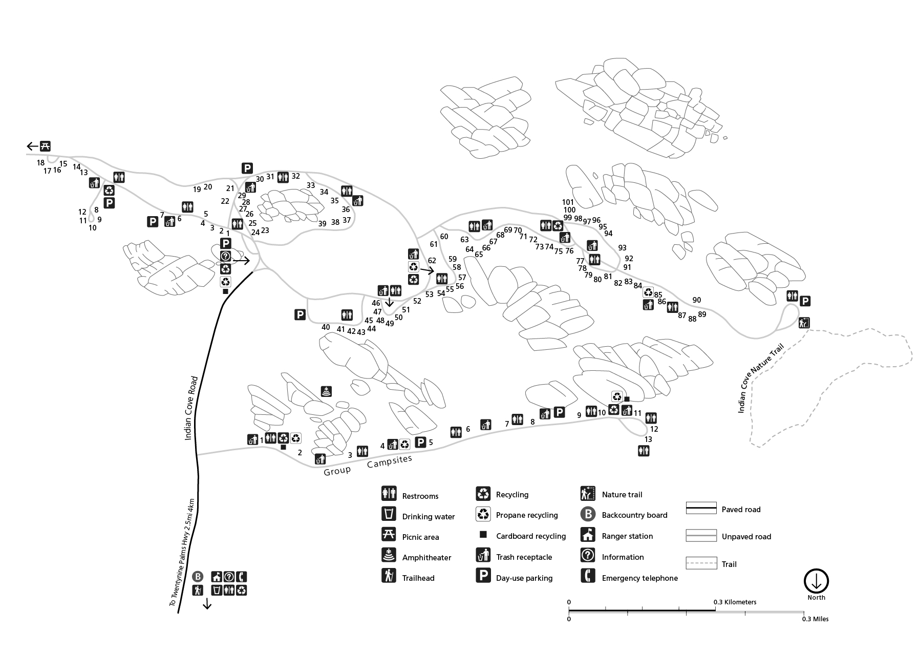 cove lake campsite map