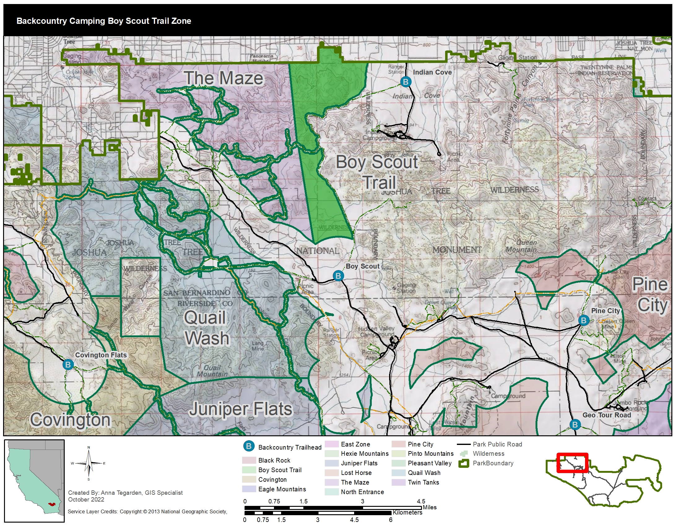 A map of the boy scout zone