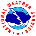 National Weather Service logo with a stylized lightning bolt and clouds