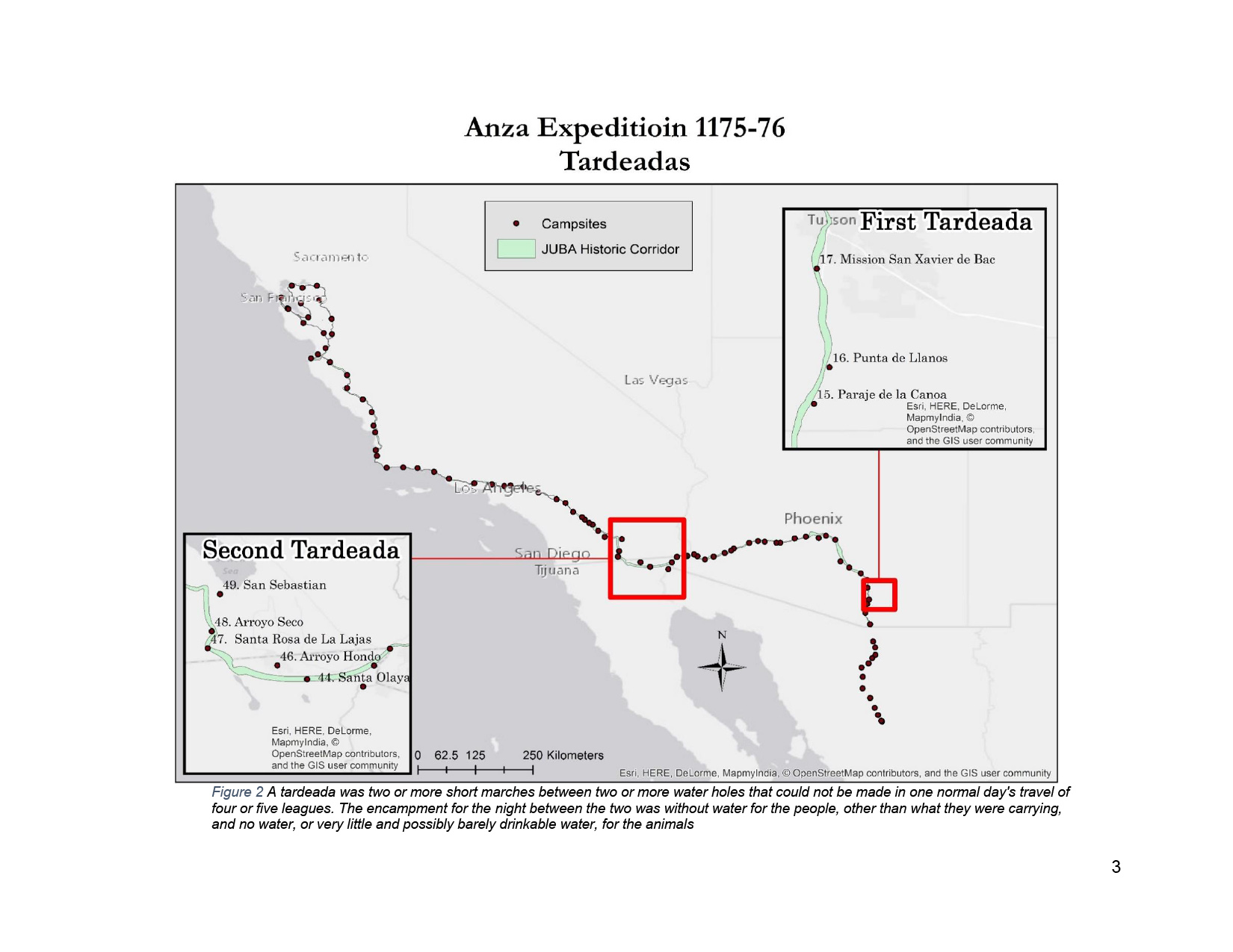Mapping Historic Campsites of the Anza Colonizing Expedition Juan Bautista de Anza National Historic Trail U S National Park Service