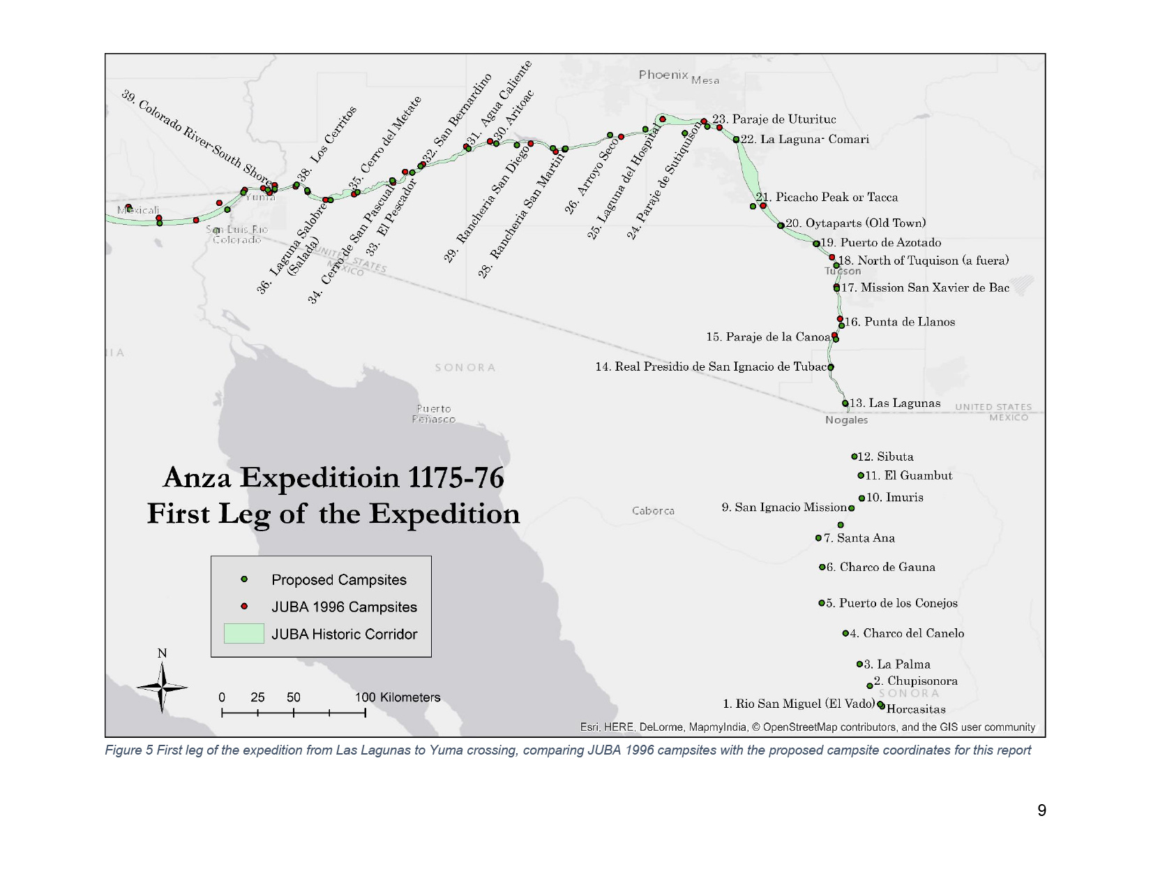 Mapping Historic Campsites of the Anza Colonizing Expedition Juan Bautista de Anza National Historic Trail U S National Park Service