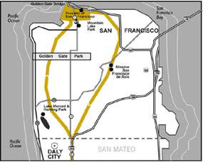 Sample map of San Francisco County from Anza Trail 1996 Comprehensive Management Plan Sample map of San Francisco County from Anza Trail 1996 Comprehensive Management Plan