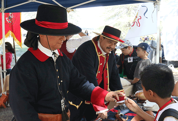 Spanish colonial re-enactors at outdoor festival