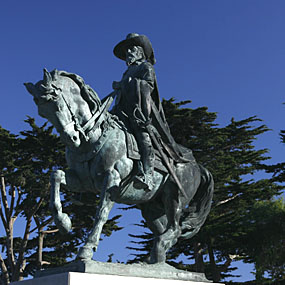 Anza statue in Lake Merced Park, San Francisco Anza statue in Lake Merced Park, San Francisco