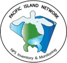 A logo with a sea turtle in a circle and the words Pacific Island Network, NPS Inventory & Monitoring.