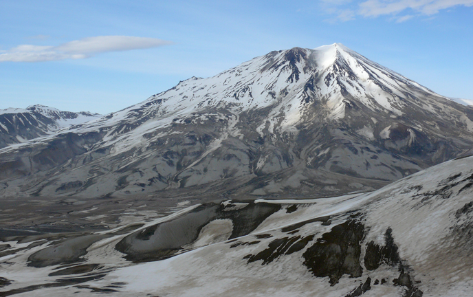 Mount Griggs seen from the summit of Baked Mountain in the Valley of Ten Thousand Smokes