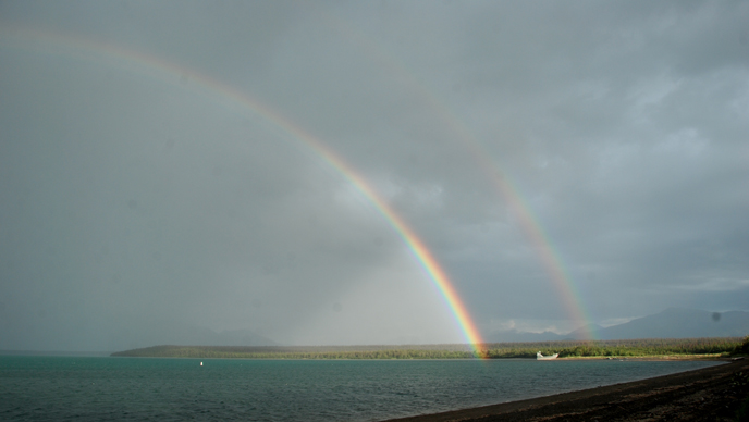 Rainbow over Naknek Lake Rainbow over Naknek Lake