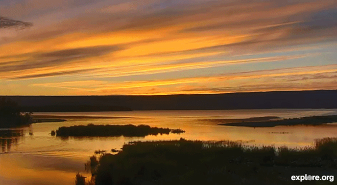 Sunrise over lake